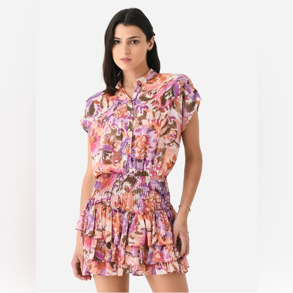Misa Los Angeles Eloisa Women's Floral Blouse - Pink and Purple